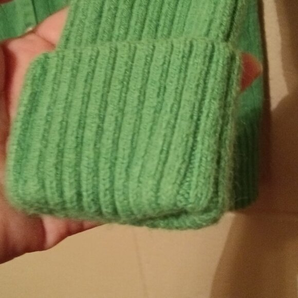 Old Navy Vibrant Green Women's Cardigan Cotton Viscose Acrylic Knit Sweater S - Picture 3 of 6